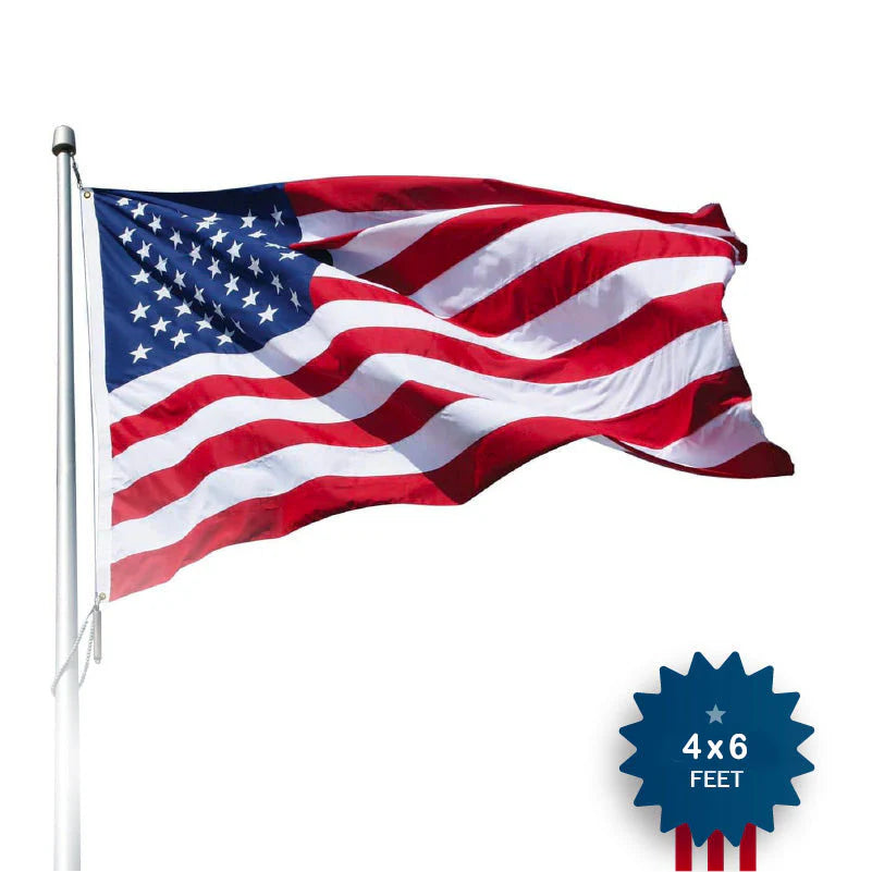 U.S. FLAGS - 2-Ply Polyester (Heavy Duty Outdoor) Made in the U.S.A.! (Multiple Sizes)
