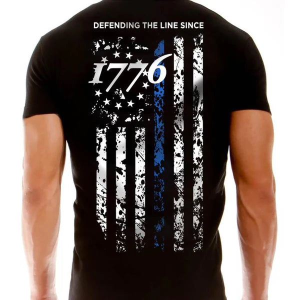 Men's T-Shirt - Thin Blue Line: 1776 (ALL SIZES)