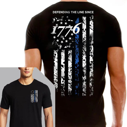 Men's T-Shirt - Thin Blue Line: 1776 (ALL SIZES)