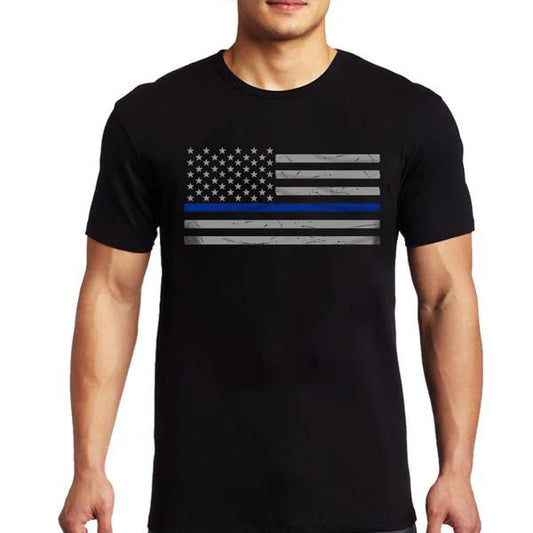 MEN'S T-SHIRT - THIN BLUE LINE CLASSIC (ALL SIZES)