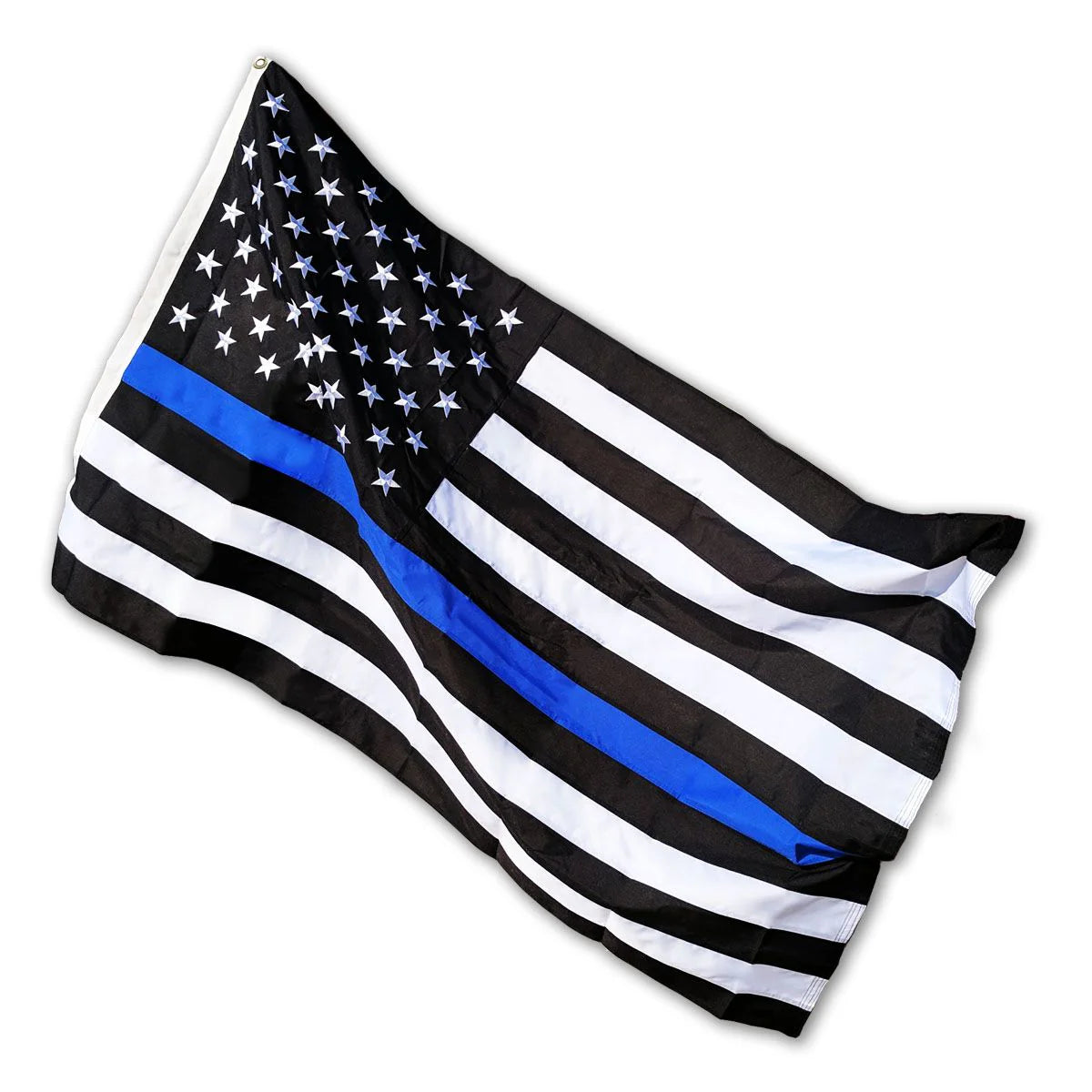 DuraSleek - Thin Blue Line American Flag - Sewn & Embroidered (Multiple Sizes)