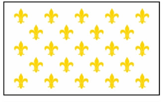 FLEUR-DE-LIS (WHITE-23) FLAG - 3' x 5' Nylon