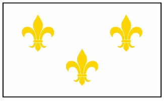 FLEUR-DE-LIS (WHITE-3) FLAG - 3' x 5' Nylon