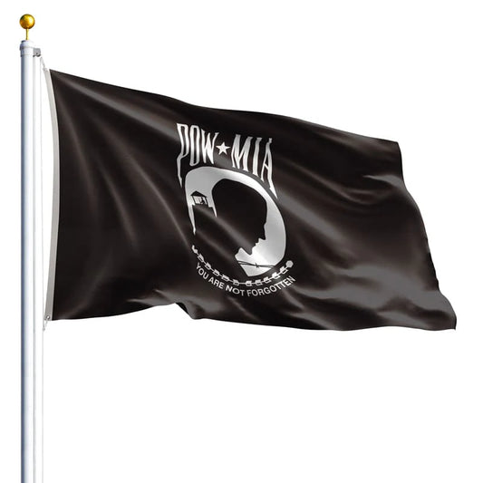 POW MIA Flag - Nylon - Single Face / Single Reverse OR Double Face / Double Sided